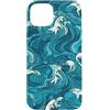 PM-Artistic Custodia per iPhone 15 Plus Sea Ocean Waves Pattern senza bordi Design 9