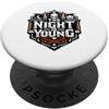 Halloween Party Fun The Night Is Young - Teschio di Halloween spettrale PopSockets PopGrip Adesivo