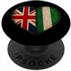 Union Jack Nigeria Souvenir Men Women Ki Bandiera nigeriana britannica cuore vintage UK Nigeria Heritage PopSockets PopGrip Adesivo