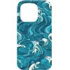 PM-Artistic Custodia per iPhone 15 Pro Sea Ocean Waves Pattern senza bordi Design 9