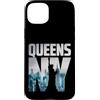 Bahaa's Tee Custodia per iPhone 15 Plus Cool Queens Graphic Tee shirts, Queens New York City Skyline