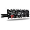NOX XTREME PRODUCTS HUMMER D-HUB - Hub ARGB e PWM a 18 porte per il gioco su PC, controllo di ventole e illuminazione, connessione SATA e controllo a bordo, nero