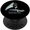 Whyitsme Design Divertente Wing Foil Girl Wing Foilboarding da donna PopSockets PopGrip Adesivo