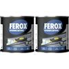 FEROX - Sverniciatore Specifico per Ferro e Metalli Rimuove Vernici Vecchie e Resistenti Formula in Gel Ad Alta Densità Penetra Zone Difficili 750ml (Confezione da 2)