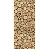 Livingwalls Autoadesivo Livingwalls pannello Pop. up dell'allarme 2,50 m x 0,35 m beige marrone 300701