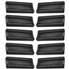 cyclingcolors 10x piedini rialzi feltrini per mobili in plastica per mobili sedie tavolini dimensioni 39x16mm tacchetti, nero