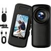 Cossify Action camera leggera da pollice con supporto magnetico per registrazione in stile bodycam e video grandangolare da 100 gradi a 1080p