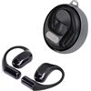 Yusat Auricolari Wireless, Auricolari Bluetooth 5.49 Ruotabili con Gancio Auricolare con Display LED, Controllo Touch con Riduzione del Rumore AI per Allenamento e Corsa