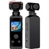 BJdfgE Mini macchina fotografica sportiva 4K Action Camera Pocket Wifi Registratore Vlog video sportivo ruotabile a 270 ° con custodia impermeabile for microfono
