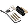 Musiclily Pro 52,5mm Vintage Ponte Tremolo 6 Viti 40mm Blocco Solide in Ottone per Chitarra Elettrica tipo Squier Strat, Nero