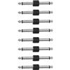 SagaSave 8 connettori patch per pedali per chitarra, tipo dritto, per effetti da pedale a pedale per chitarra, colore nero
