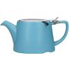 London Pottery Company 43220 - Teiera ovale con infusore per tè sfuso, in grès porcellanato, Terraglia, Satin Blue, 3 Cup Loose Leaf Teapot