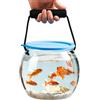 Generic Acquario da viaggio trasparente portatile | Secchio per pesci acquario trasparente per pesca, scrivania, casa, ufficio, bambini, viaggi, all'aperto, scrivania, casa