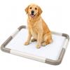 Generico Tappetino Igienico Cani con 10 Traversine Incluse, Vassoio Porta Traversina Modulare Impermeabile Antiscivolo, Misure Regolabili 50x30-60x90 cm, per Addestramento