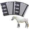 Gallopoff Set di 4 ghette per mosche a forma di cavallo, traspiranti, antiscivolo e leggeri, ideali per pascoli ed estivi, riduce la calotta grigia L
