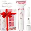 Generic LunaTrim 4 in 1 Rasoio Elettrico Donna Indolore - Rasoio per Viso, Sopracciglia, Naso, Corpo e Bikini, Epilatore Preciso USB, Rasoio Senza Fili