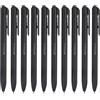 Pentonic Penna a sfera retrattile da 0,7 mm, inchiostro nero, confezione da 10