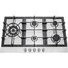 COSMO 850SLTX-E - Piano cottura a gas da 76 cm, con 5 fuochi, piano cottura con griglia in ghisa, manopole in metallo a prova di fusione in acciaio inox