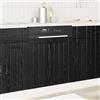 Plumbpyr Lucca - Frontale per lavastoviglie in rovere nero, 60 x 1,5 x 57 cm, modulo da cucina con anta per mobiletto e armadio da cucina, pannello in legno resistente, per sala da pranzo e corridoio