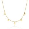 OROVI Collana Donna Oro Giallo 9KT Girocollo con Medaglie pendenti come exra descrizione 40 cm, estendibile fino a 42 cm, Made in Italy, in astuccio portagioie