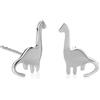 Namana Orecchini in Dinosauro in Argento 925, Orecchini a Bottone da Donna e Ragazza, Orecchini Donna con Motivo di Dinosauro, Gioielli Donna con Confezione Regalo