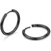 PROSTEEL Orecchini Uomo Donna 16mm Cerchio Piccoli Huggie Acciaio Impermeabile