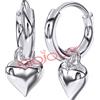 SANICO Srl BJT227 ORECCHINI HOOP HEART STAINLESS STEEL
