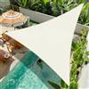 Cool Area Vela ombreggiante Triangolare 3x3x3m Impermeabile Tenda a Vela Protezione 95% Raggi UV Parasole per Giardino Esterno Terrazza-Crema