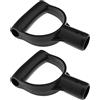 Be In Your Mind 2PCS Maniglia a vanga a forma di D Impugnatura in plastica Pala Maniglia di ricambio per forchetta da giardino Diametro interno 28mm per pala a forcella forchetta scavare