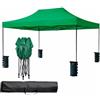 Arreditaly Gazebo Professionale 3x4.5 M Richiudibile Automatico In Acciaio Con Telo Oxford 1200D PVC Impermeabile e Anti UV Struttura a Fisarmonica con Sacche Zavorra e Borsa Trasporto Sagre Feste (Verde)
