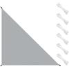 HENG FENG Tenda da Sole Impermeabile 2,5x2,5x3,5m Triangolare, Protezione UV 95% - Vela Ombreggiante per Esterno con Occhielli e Corda INCLUSI, per Giardino, Terrazza, Pergola, Grigio