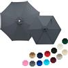 Generico Telo Ombrellone 3x3 Ricambio 8 Stecche,Patio Copertura Tessuto di Ricambio,Copertura Ombrellone da Giardino,Anti-Ultravioletto Ricambio Ombrelloni Terrazza O Giardino(Dark Gray,300cm/6Ribs)