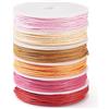 FASHEWELRY Cordoncino in cotone cerato da 1 mm, filo cerato per collane fai da te, bracciali, catene in vita, creazione di gioielli, macramè, forniture artigianali