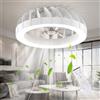 Ateroll Ventilatore da Soffitto con Luce Ø46CM, DC 25W LED 25W Dimmerabile 3CCT (3000K-4000K-6500K-RGB), 6 Velocità, Timer, Memoria di Illuminazione, Adatto per Camera da Letto, Soggiorno