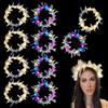 Cerioll Ghirlanda Di Piume A LED, Ghirlanda Di Piume Luminose, 10 Pezzi Piuma D'Oca Ghirlanda Copricapo Incandescente, LED Fiori Per Capelli Bambinacerchietto, Corona Di Fiori Luminosi