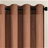 Topfinel Tenda Terracotta Tende per Interni Voile in Lino con Occhielli Semitrasparenti per Soggirono Moderne Tenda Trasparente Leggera per Finestra 2pcs 140x240 CM