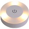 SENZZ Luci Disco LED, Luce LED Pressione, Luce Notturna con Rubinetto Multifunzionale, Luce Notturna Ricaricabile 400mAh - Luce Notturna Rotonda Decorativa per Montaggio Parete sul Comodino per l'al