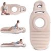 Eirolace Cuscino Gonfiabile per la Gravidanza, Tappetino da Yoga per Donne Incinte con Foro, Tappetino per Sdraiarsi Sulla Pancia per Donne Incinte, Supporto per Tutto il Corpo e Sollievo dal Dolore(Beige)