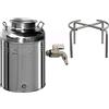Belvivere Contenitore Fusto bidone Olio Inox 18/10 Made in Italy con Rubinetto e piedistallo 100 Litri