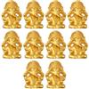 SPORTARC Set di 10 statue di elefante Ganesha, bella decorazione in resina per ispirare positività in qualsiasi ambiente