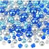 SOFPLATE 160 pz Perline di Riempimento per Vasi Blu Perline di Perle Acriliche Galleggi 10mm 14mm 20mm Senza Foro Centrotavola Vasi Perle di Plastica per Centrotavola per Matrimoni Portacandele Porta