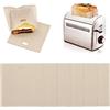 HAOMEEDUO 6 sacchetti sandwich riutilizzabili senza glutine per tostapane, pizza e pane celico, 16 x 16,5 cm, facili da pulire