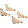 ARMYJY 4 modanature in legno intagliato ad angolo, decalcomania per mobili, decorazione per mobili (4 x 4 cm)