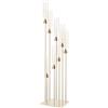 LANLONG Portacandele da pavimento con paralume in acrilico, alto 125 cm, in acrilico, per candele a LED coniche, centrotavola dorato per tavolo, matrimoni, feste, eventi, ricevimenti, decorazione per la casa