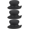 CWOQOCW Manopole per coperchio di pentole, in silicone, a ventosa, per coperchio della pentola, resistente al calore, set da 3 pezzi (nero)