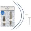 ChiaoGoo TWIST Lace Set di Punte Corte per Ferri Circolari Intercambiabili 5 cm e 8 cm Misura 5,00 mm Combo Pack per Lavori a Maglia di Piccola Circonferenza 1 unità