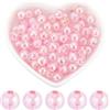 SOFPLATE 500 Pezzo di Perle Rosa da 8mm Perline di CristAllos Rotonde per San valentinoss Colore AB Placcato in Colore AB Bolle Trasparenti Acrilico Perline Sciolte Artigianali per Braccialetti Orecc