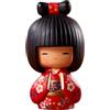 Generic Bambola tradizionale giapponese Kokeshi Geisha - Artigianato in resina, splendida statuetta culturale, 10,9 x 7,1 x 32,2 cm