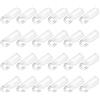 TOYANDONA Ganci per punte per bacchette veneziane, 24 pezzi in PVC trasparente, accessori universali per aste per tende, facili da sostituire per tende in plastica,