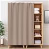YSPZDQ Tendina Sottolavello Cucina Senza Foratura, Tenda Cucina Antipolvere & Autoadesiva, Petto Corto Tendine Oscuranti con Binari Scorrevoli per Cucina, Bagno, Armadio(Brown-b,100 x 50 cm)